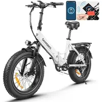 Samebike Sähkökäyttöinen polkupyörä - - LOTDM200-II-FT-WH - 48V 13Ah - Toimintamatka 60-120 km - Käännettävä