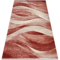 Rugsx Alfombra FUSION 1617 beige / terracota - Ondas, moderna, abstracta 240x330 cm