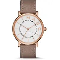 Marc Jacobs UUSI MJ1533 Roxy Silver Dial Ladies Cement Leather Watch UK SELLER