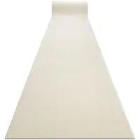 Rugsx Alfombra de pasillo KARMEL llanura, un color blanco 140 cm 140x360 cm