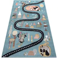 Rugsx Matto FUN Route sininen