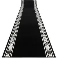 Rugsx Alfombra de pasillo BCF MORAD Grek griego negro 80 cm 80x140 cm