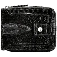 MaxPower Luksus Krokotiili-Kuvioitu Nahka Lompakko , 91638-black-