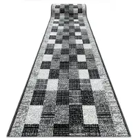 Rugsx Alfombra de pasillo BCF RAFIA gris 100 cm 100x240 cm