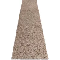 Rugsx Alfombra, alfombra de pasillo SOFFI shaggy 5cm beige - para la cocina, entrada, pasillo 70x250 cm