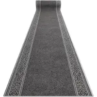 Rugsx Alfombra de pasillo con refuerzo de goma ST.TROPEZ Marco antideslizante gris 100cm 100x100 cm