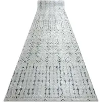 Rugsx Alfombra de pasillo con refuerzo de goma LOTUS OASIS 43570 Boho beige lavable 100cm 100x440 cm