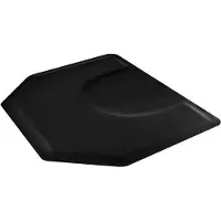 DUOKU Lattiamatto - - Kuusikulmio - 1225x1505x13 mm - Väsymystä ehkäisevä - Musta PVC