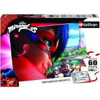 Nathan Palapeli lapsille - - Miraculous LadyBug - 60 palaa - Palojen lajittelija - 36 x 26 cm