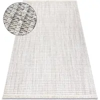 Rugsx Alfombra NANO FH72A Melange, bucle, tejido plano gris 120x170 cm
