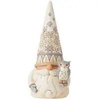 Enesco Jim Shore Heartwood Creek White Woodland Gnome pllhahmolla 8,07 tuuman monivrinen