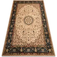 Rugsx Alfombra de lana OMEGA Adagio Vintage, roseta color esmeralda 200x300 cm