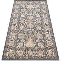 Rugsx Matto Villa JADE 45009/900 Runko, kukat klassinen beige / sininen, 85x160 cm