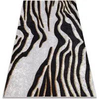 Rugsx Alfombra lavable MIRO 52002.807 Cebra de leopardo antideslizante - crema / negro 160x220 cm