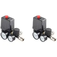 Torribaly 2X 3000L/Min Air Pump Control Valve 0-180 PSI Gauge 220V/380V Regulator Duty Air Compressor Pump Pressure Control