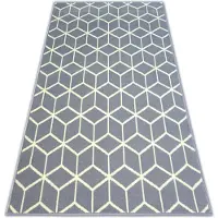 Rugsx Alfombra BCF BASE CUBE 3956 Cuadrados gris 185x270 cm