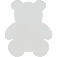 Rugsx Alfombra de lavado moderna SHAPE 3146 oso de peluche shaggy - marfil felpa, gruesa antideslizante 80x96 cm