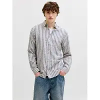 Jack & Jones Paita 'JJESummer' taupe / valkoinen
