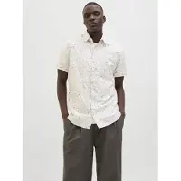 Jack & jones Jprblasummer Print S/S Shirt Sn - Cream - XS