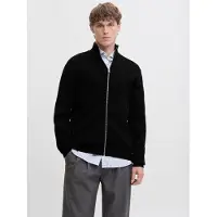 Jack & Jones Jprblamilano Stitch High Neck Cardigan - Black - S