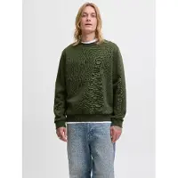 Jack & Jones Collegepaita 'JJEBradley' tummanvihreä