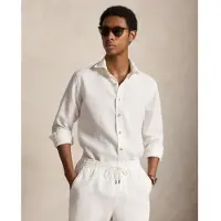 Ralph Lauren for man. 710B22591001 White Custom Fit linen shirt (L), Casual, Long sleeve