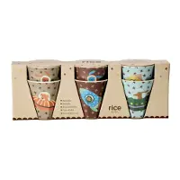 Rice 6 Kpl Lasten Juomamukeja Assorted Assorted One Size Ruskea One Size