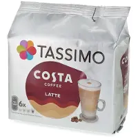COSTA | Latte - 6 kahvikapselia + 6 maitokapselia Tassimo-koneeseen