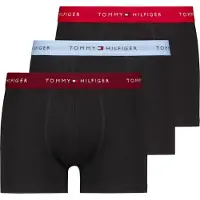 Tommy Hilfiger Underwear Bokserishortsit 'Essentials' vaaleansininen / punainen / kirsikanpunainen / musta