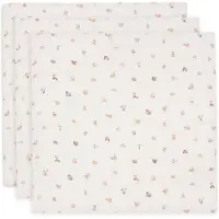 Jollein Musliiniviltti 70x70 cm 3-pack, Animal Friends