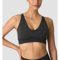 ICANIWILL Sculpt Seamless V-neck Sports Bra Stone Wash Black