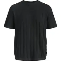 Jack & Jones Jjebradley Knit Tee Ss Ln - Black - XL