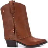 Carmela for woman. 16196103-CAMEL Leather ankle boots 161961 Brown (40), 3 to 5 cm, None, Casual