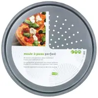 AS Discount Pizzavuoka - Ei määritelty - 34 cm - Rei'itetty teräs - Tarttumaton - Tasainen paisto