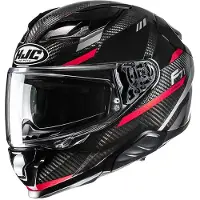 HJC F71 Esira Integraalikypärät Carbon/Punainen unisex musta, size XL