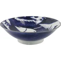 Tokyo Design Studio Japonism Menbachi Bowl 25.2x7.7cm Dragon Blue