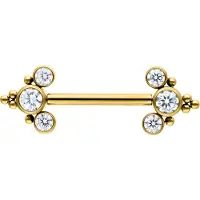 Wildcat Sonya Barbell - nännikoru - 14,0 mm, Kultainen metalli