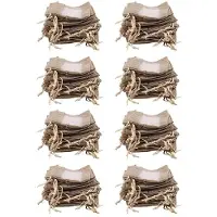 Semoic 240Pcs Flax Organza Bags Burlap Drawstring Pouch Christmas Gifts Bag Wedding Party Bags 10x14cm