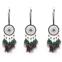 Semoic 3X Dream Catcher Car Pendant Wind Chimes Feather Decoration Home Decor & Wall Hanging Adornment