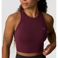 ICANIWILL Define Seamless Cropped Tank Top Dark Mahogany