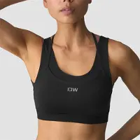 ICANIWILL Mirage Seamless Double Layer Sports Bra Black