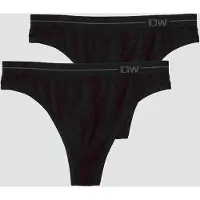 ICANIWILL Everyday Seamless Thong 2-pack Black