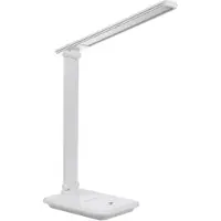 Macleans MCE614W himmennettävä LED-pöytävalaisin, säädettävä, kokoontaitettava, 9W, IP20, 3000K, 4500K, 6500K, valkoinen