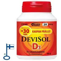 Devisol 20 mcg - D-vitamiini - 230 tabl 230 tabl