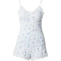 Hunkemoller Pyjamashortsit 'Nana' taivaansininen / pastellinsininen / vihreä / valkoinen