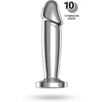 Vuxen Sarmy Vibrating Chrome Anal Plug Small