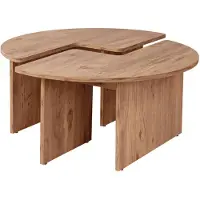 Skye Decor Kahvipöytä, Moira Atlantic Pine, Ø90 x 41 cm, luonnonväri puu