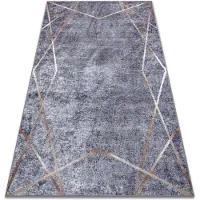 Rugsx Alfombra lavable MIRO 51233.809 Geométrico antideslizante - gris 160x220 cm