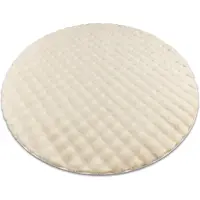 Rugsx Alfombra BUBBLE circulo marfil 12 IMITACIÓN PIEL DE CONEJO 3D estructural circulo 100 cm