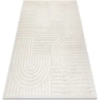 Rugsx Sisal "santo" matto 160x220 cm, valkoinen, geometrisella kuviolla